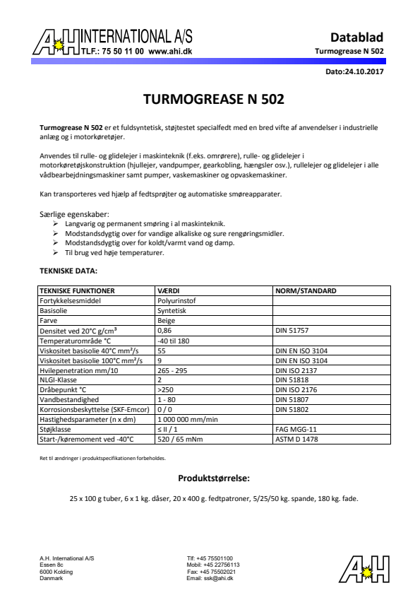 

TURMOGREASE N 502

